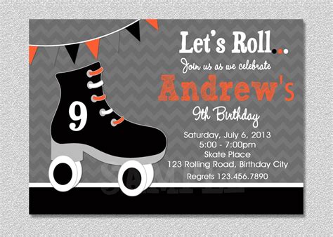 Free Printable Skating Invitations