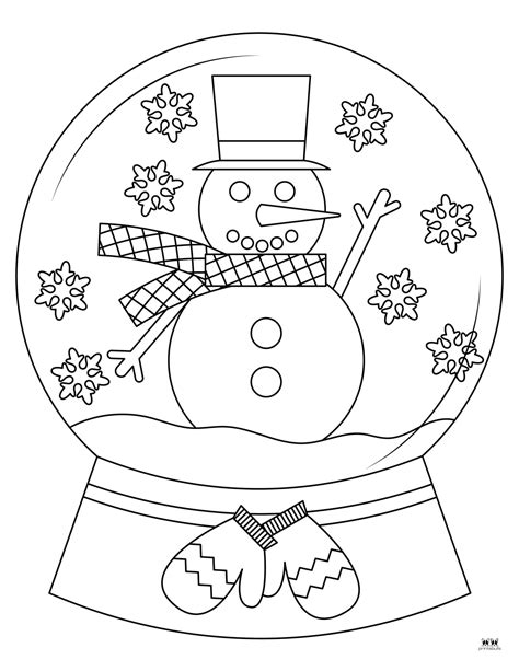 Free Printable Snow Globe Coloring Pages