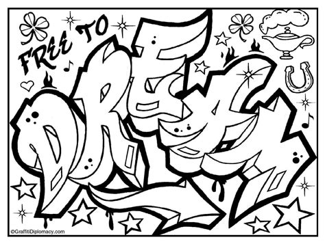 Free Printable Street Art Graffiti Coloring Pages