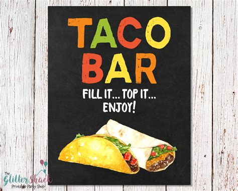 Free Printable Taco Bar Sign Template