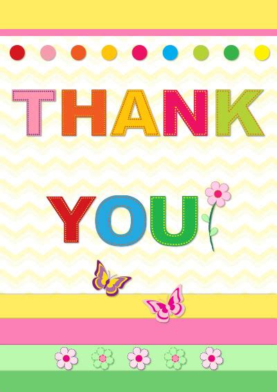 Free Printable Thank You Cards