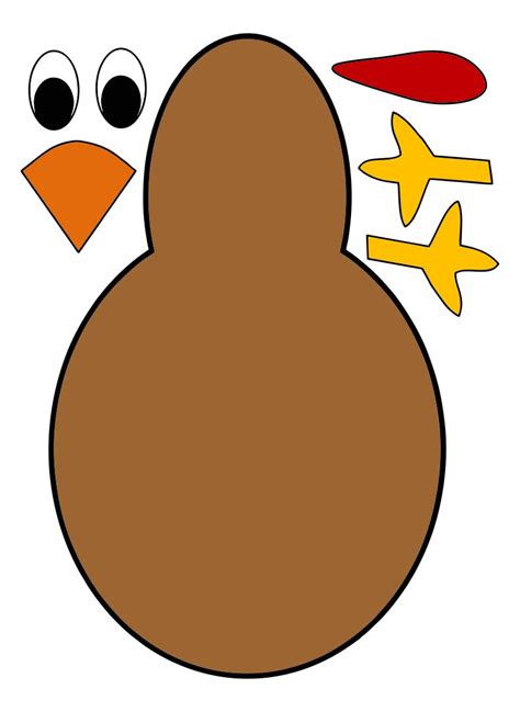 A child creating a turkey scene using a free printable turkey body template