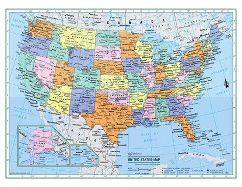 A free downloadable and printable U.S. map