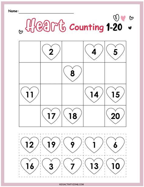 Free printable Valentine math worksheets