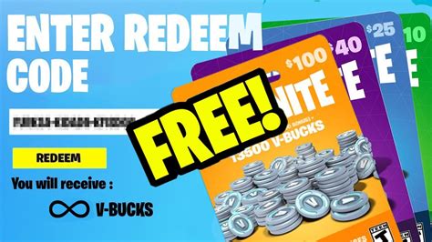 Free Printable V Bucks Code 5