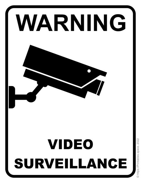 Free Printable Video Surveillance Sign Templates