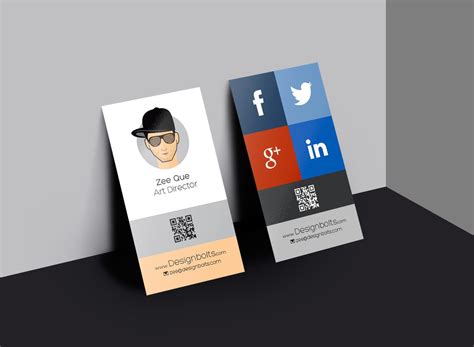 Free PSD Vertical Business Card Templates Image 7