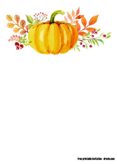 Free Pumpkin Invitation Template