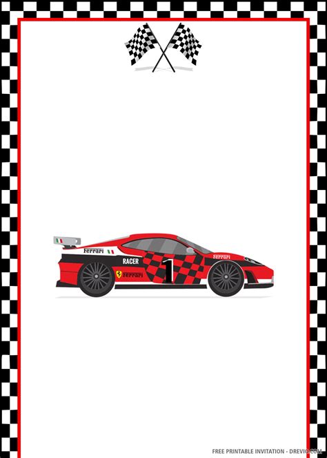 Free printable race car template 10