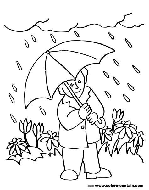 Free Rainy Day Coloring Pages for Kids