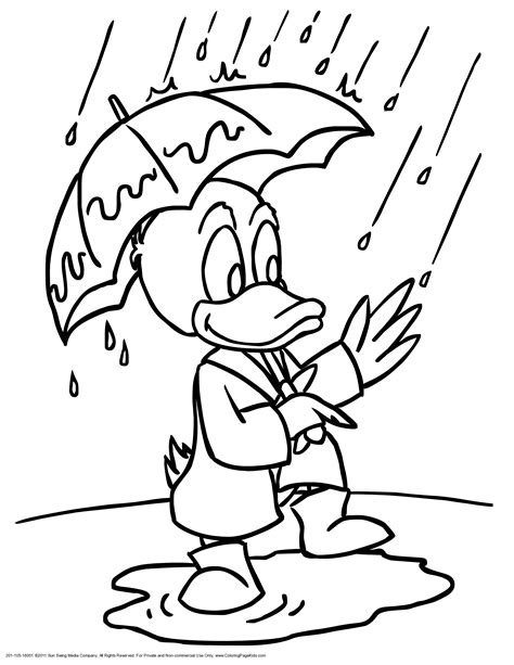 Free Rainy Day Coloring Pages for Kids