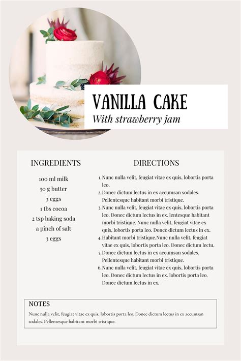 Free Recipe Template by Canva