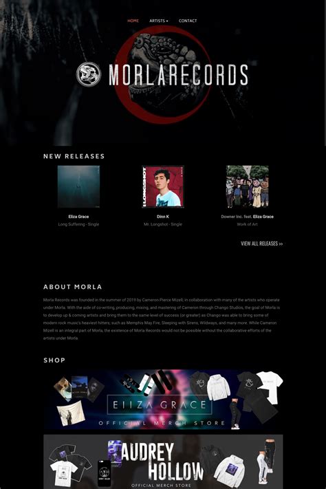 Free Record Label Website Templates