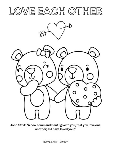 Free Religious Valentine Coloring Pages for Kids