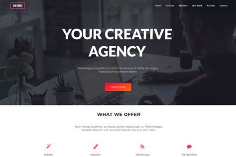 Free Responsive Website Template WordPress 9