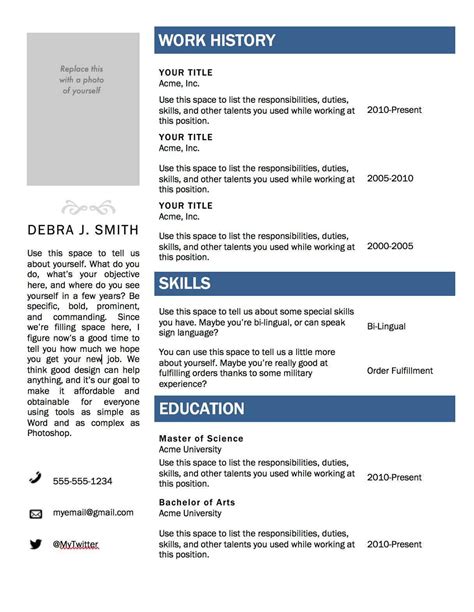 Free Resume Template Word 2010