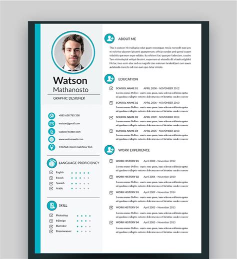 Free Resume Templates InDesign