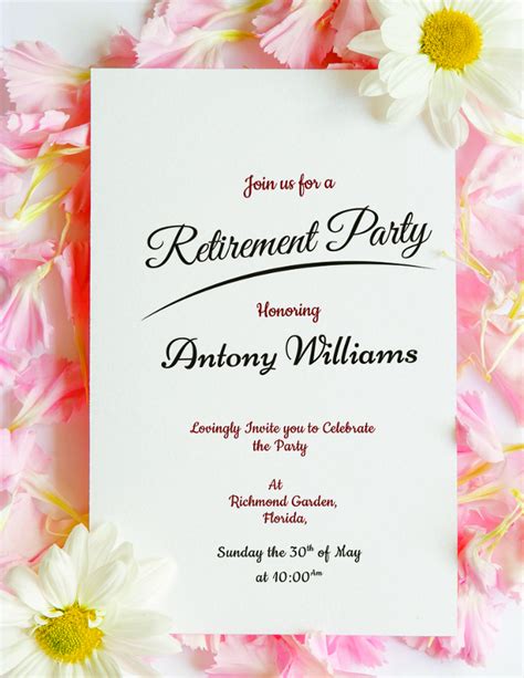 Free Retirement Invitation Templates for Word