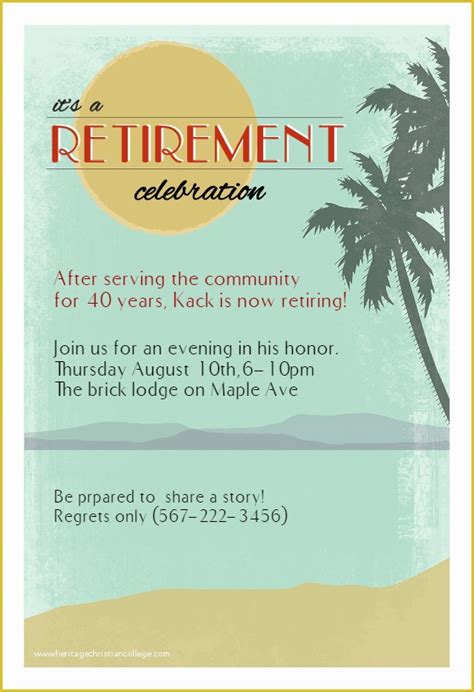 Free Retirement Party Flyer