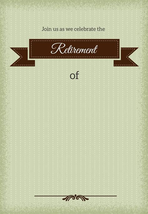 Free retirement invitation template download