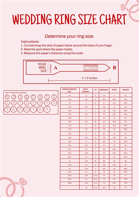 free ring size template prints