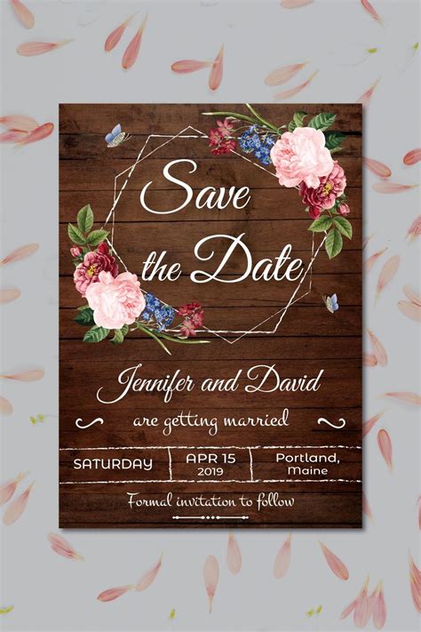 Free Rustic Save the Date Template