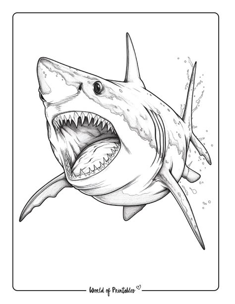 Free shark coloring pages printable