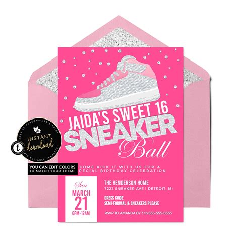 Free Sneaker Ball Invitation Templates