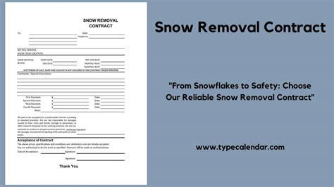 Free Snow Plowing Contract Template