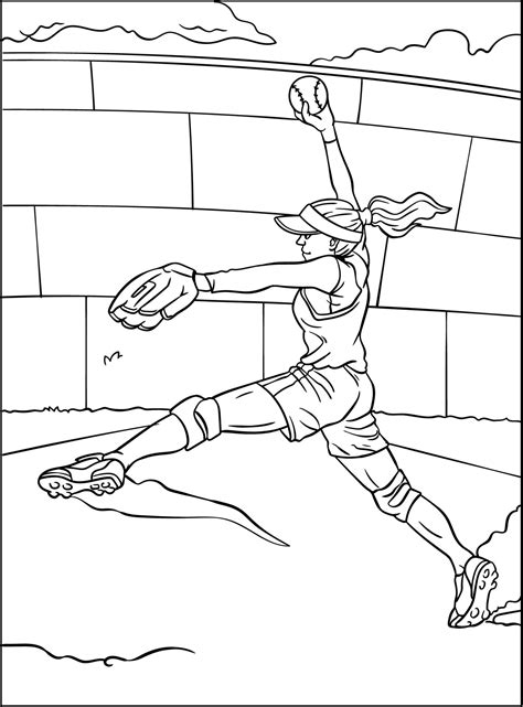 Free softball coloring pages to print