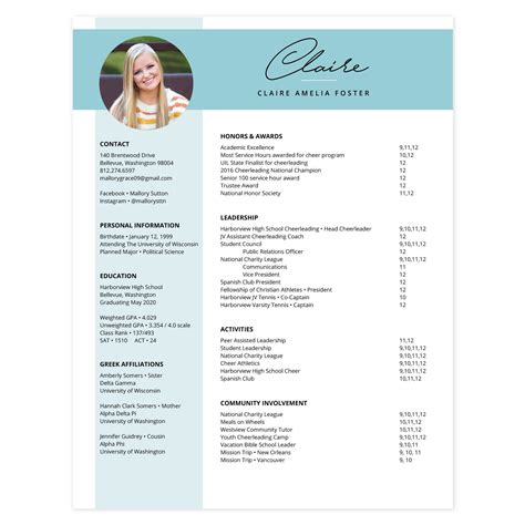 Free Sorority Resume Template