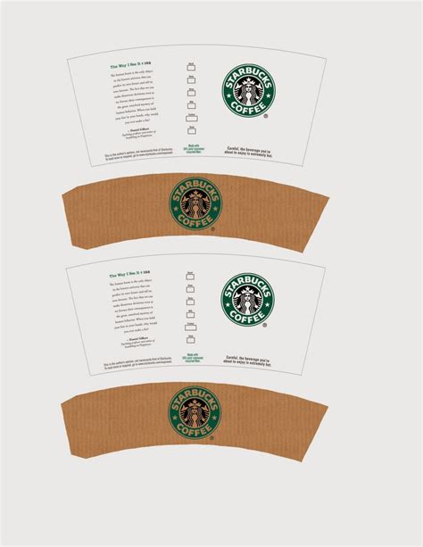 Free Starbucks Cup Template Blog