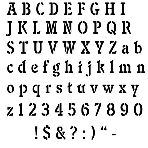 Free Stencil Letters Printable Alphabet Templates