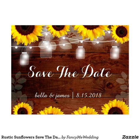 Free Sunflower Save The Date Templates Download