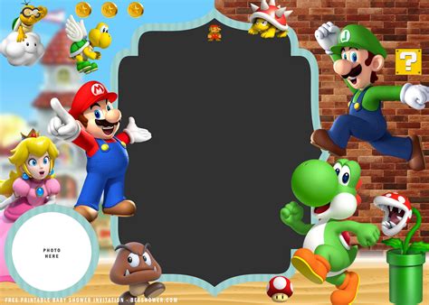 Free Super Mario Invitation Template