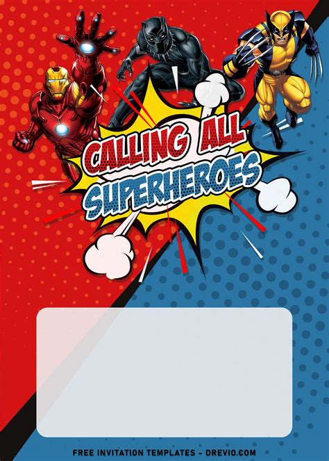 Free Superhero Birthday Card Templates