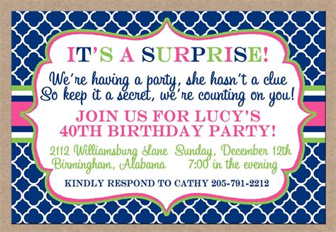 Free Surprise Birthday Party Invitation Templates