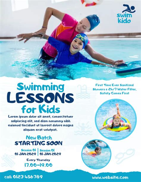 Free Swim Lesson Flyer Template