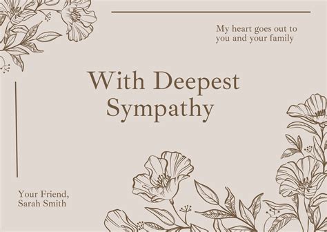 Free Sympathy Card Template