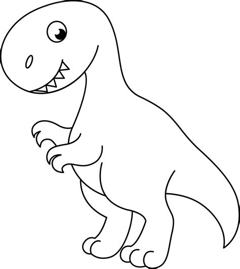 A girl holding a T Rex coloring page