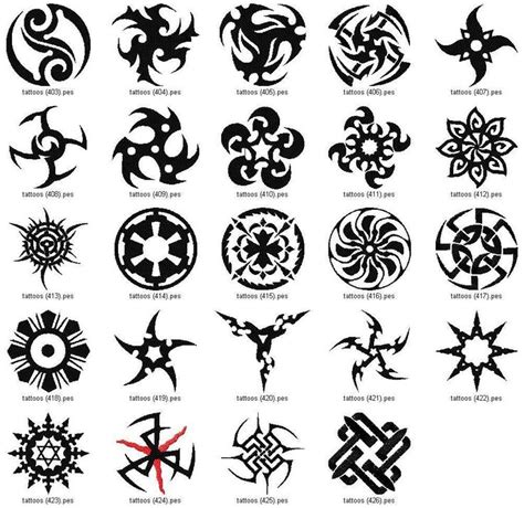 Free tattoo stencils for symbols and icons