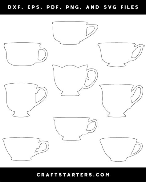 Free Tea Cup Template Printable Design