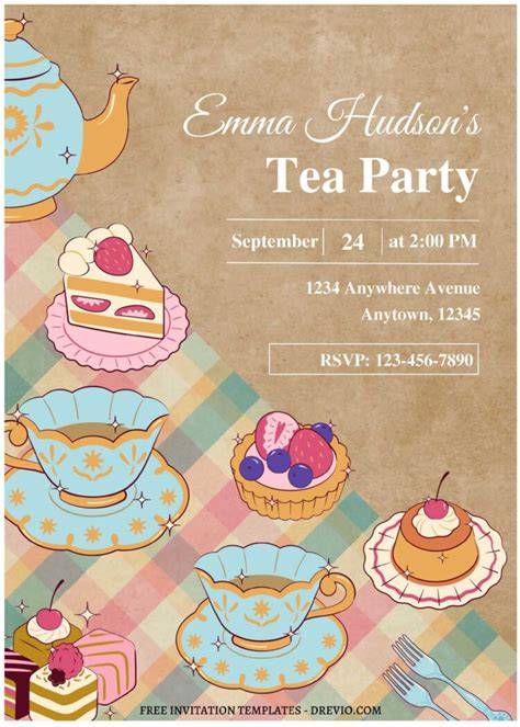 Free Tea Party Flyer Template