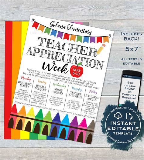 Free Teacher Appreciation Flyer Template