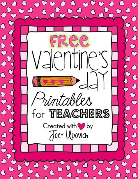 Free Teacher Valentine Cards Printable