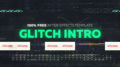 Free Template Glitch Intro Template