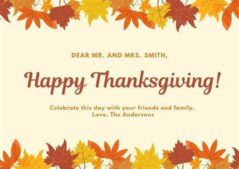 Free Thanksgiving Card Templates