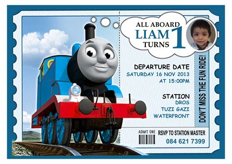 Free Thomas Train Birthday Invitations