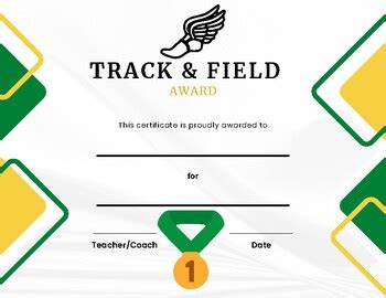 Free Track and Field Certificate Templates