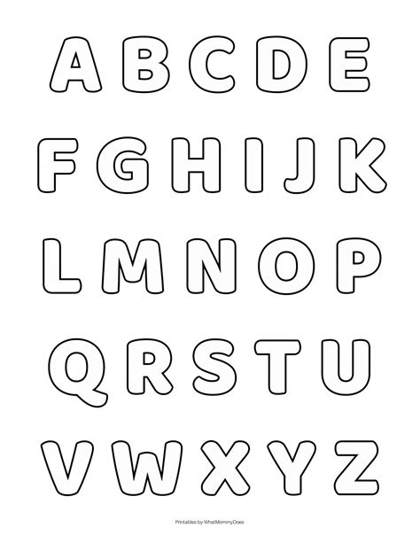 5 Free Uppercase Alphabet Templates